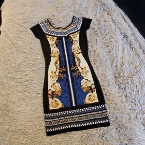 Beautiful black, blue& yellow Jealous Tomato dress